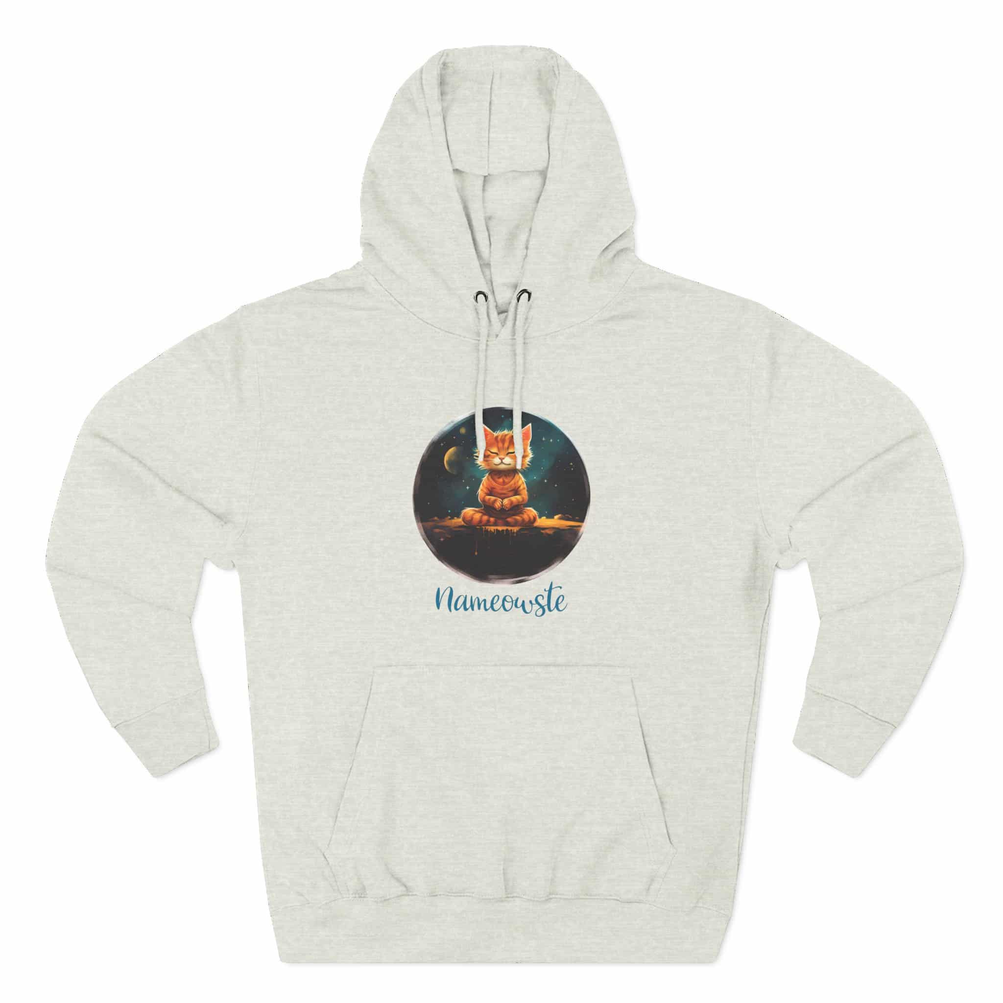 Meditating Orange Tiger Cat Pullover Hoodie, Orange, Unisex, Adult Sizes XS to XXL - Image 13