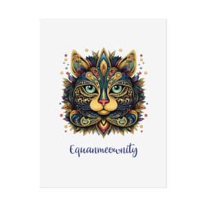 Cat Face Mandala Poster