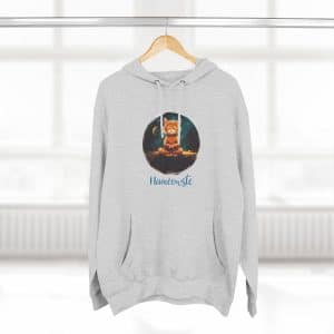 Meditating Orange Tiger Cat Pullover Hoodie, Orange, Unisex, Adult Sizes XS to XXL